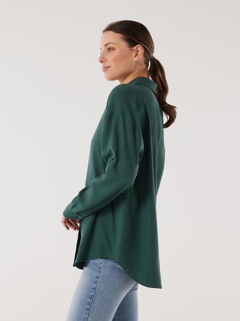 Rudi Relaxed Shirt, Green, hi-res