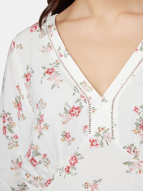 Jordyn Ladder Dress, White, hi-res