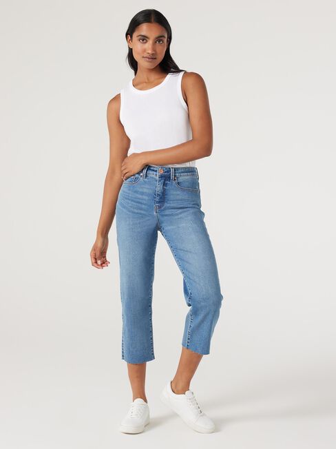 Annie Mid-Waisted Straight Capri