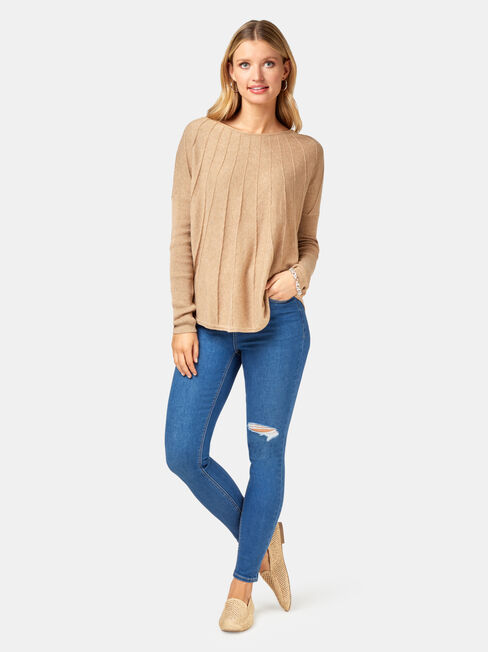 Mia Swing Pullover, Brown, hi-res