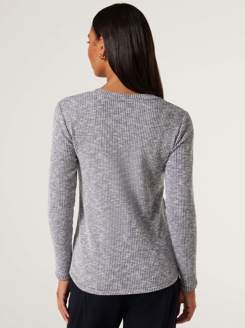 Boucle Soft Touch Pullover, Navy, hi-res