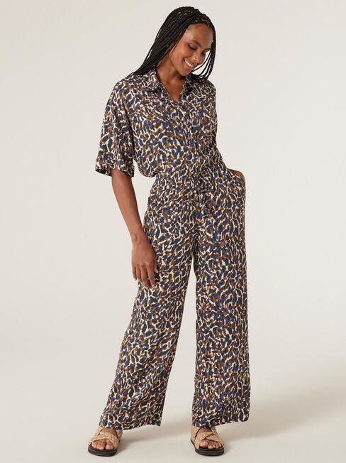 Viola Relaxed Pant, Blurred Animal, hi-res