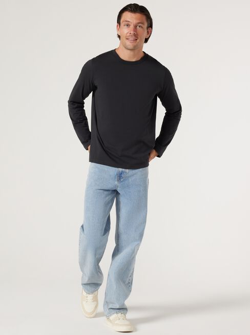 Vienna Long Sleeve Tee, Black, hi-res