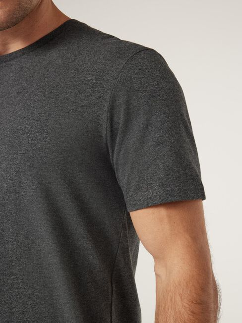 SS Basic Tee, Charcoal Marle, hi-res