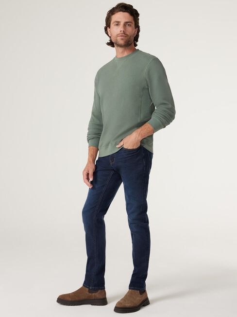 Harrison Crew Textured Long Sleeve Top, Sage, hi-res