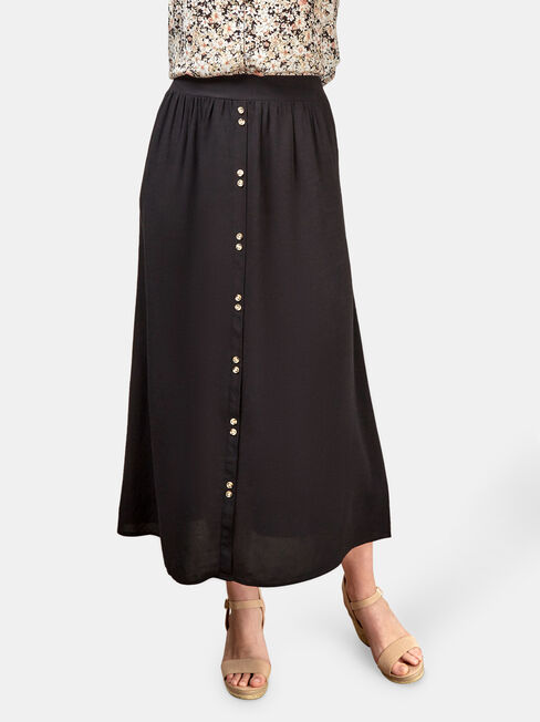 Gabriella Soft Skirt, Black, hi-res