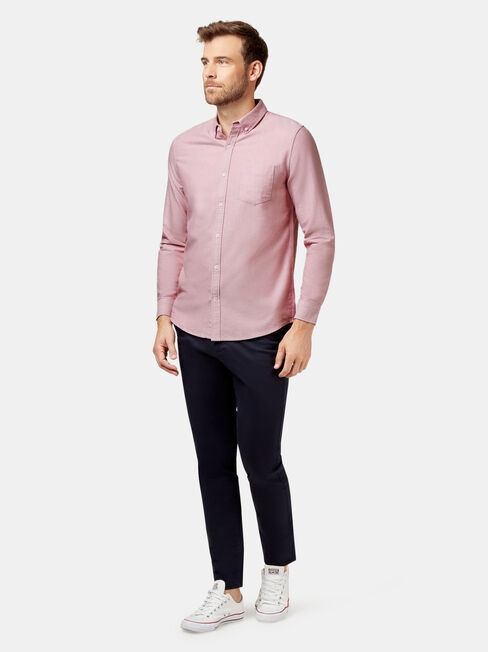 Hayes Long Sleeve Oxford Shirt, Pink, hi-res