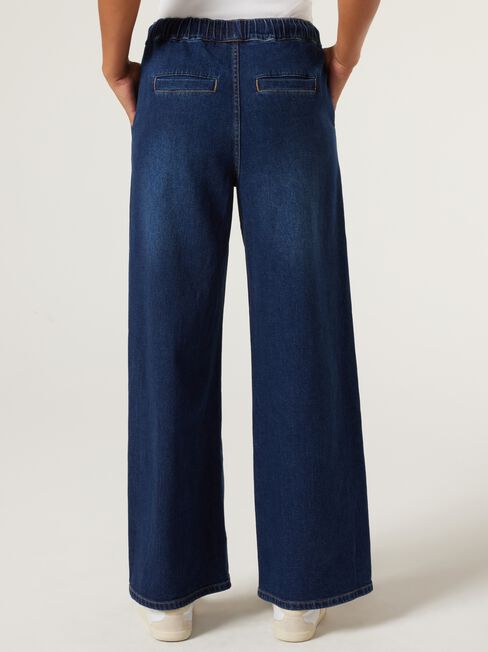 Hayley J-Luxe Split Hem Jeans, Dark Indigo, hi-res