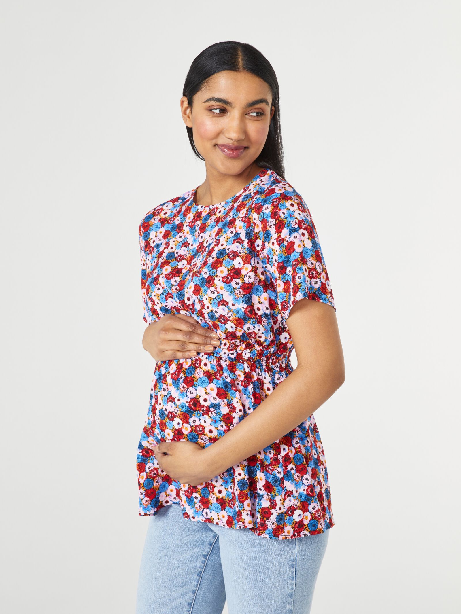 Annie Shirred Waist Nursing Maternity Top Jeanswest