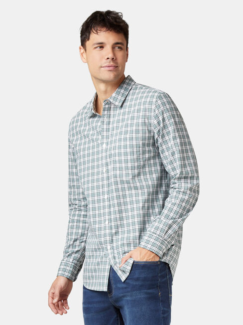 Marcus Long Sleeve Check Shirt, Stripe, hi-res