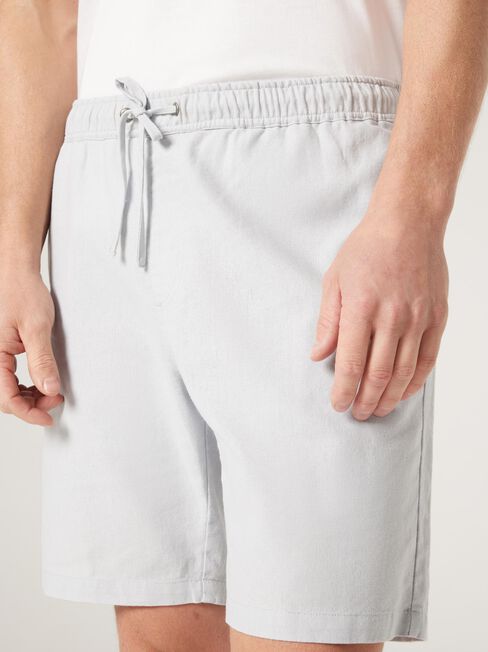 Lewie Linen Short, Grey, hi-res
