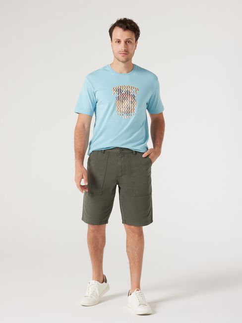 Sunset Print Crew Short Sleeve Tee