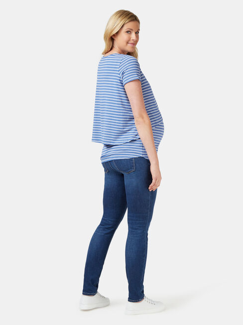 Cerese Layered Maternity Top, Stripe, hi-res