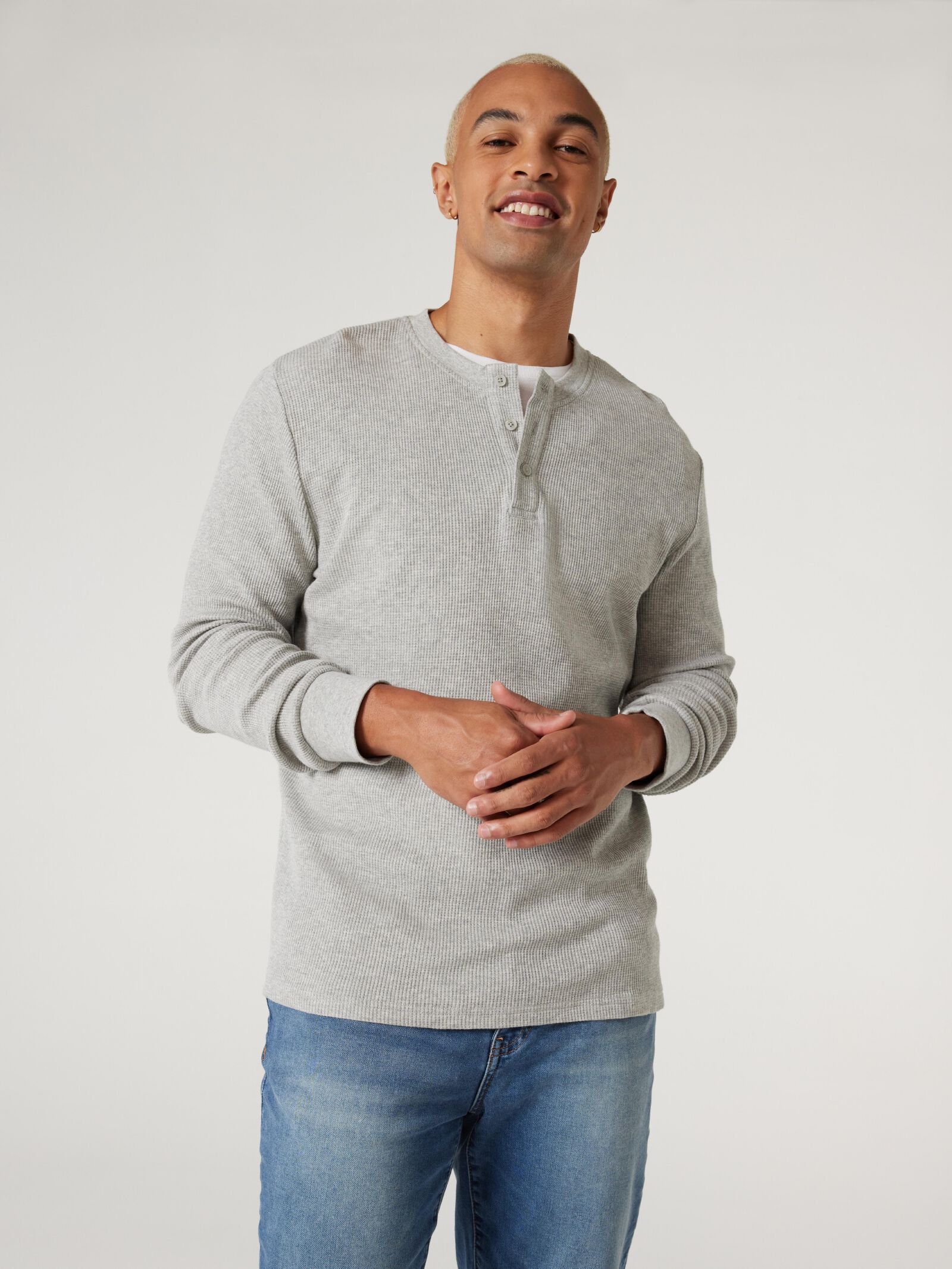 LS Sullivan Waffle Henley Top