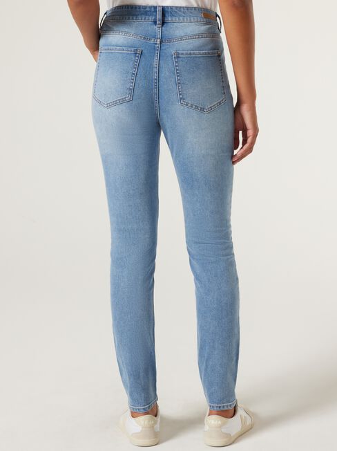 Lyla Mom Jeans, Mid Indigo, hi-res