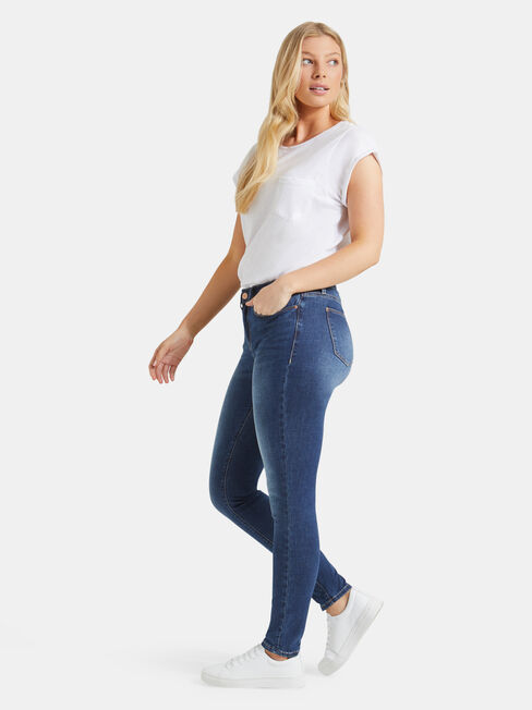 Curve Embracer Skinny jeans Mid Vintage, Mid Indigo, hi-res