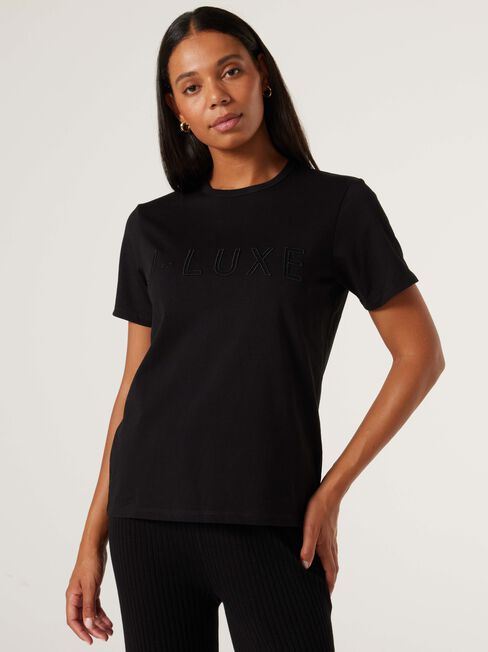 J-Luxe Tee, Black, hi-res