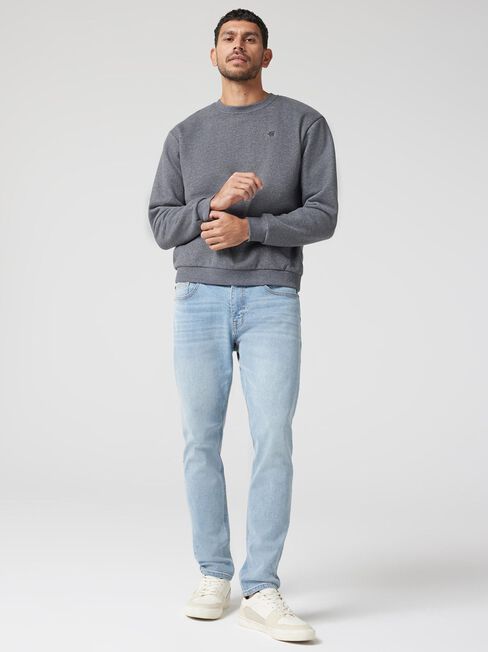 Oli Crew Neck Sweat, Charcoal Marle, hi-res