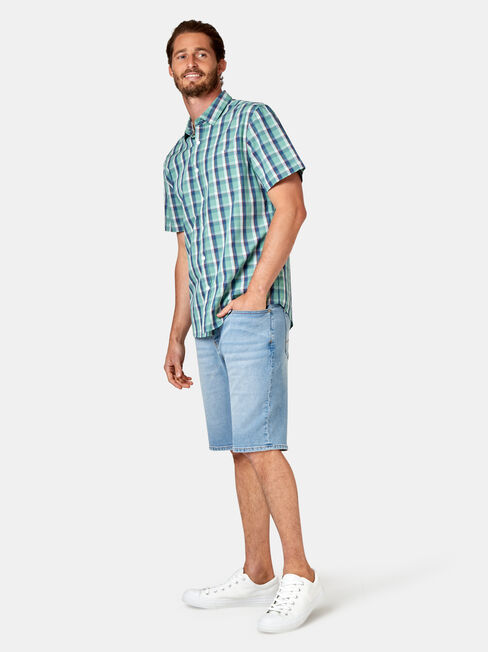 Todd Short Sleeve Check Shirt, Stripe, hi-res