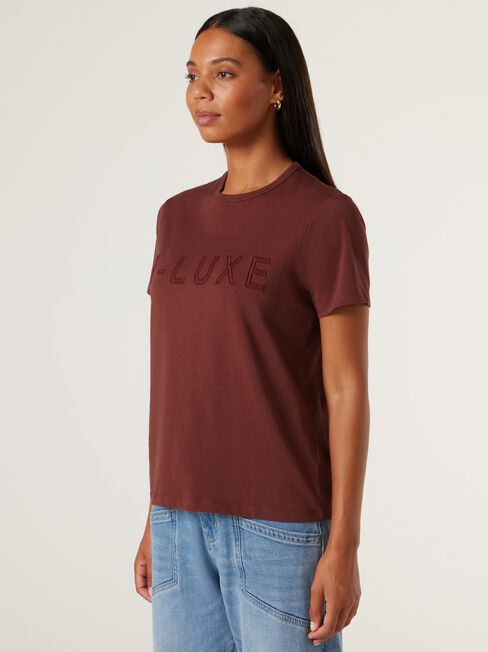 J-Luxe Tee, Brick, hi-res