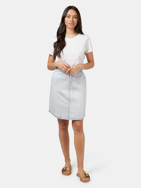 Lulu Luxe Lounge Knee Length Skirt, Blue, hi-res