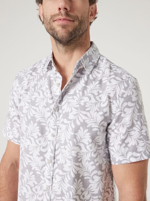 Charlie Print Shirt, Grey, hi-res