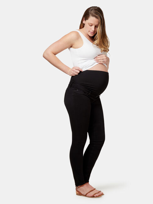 Maternity Skinny Jeans Black Night, Black, hi-res