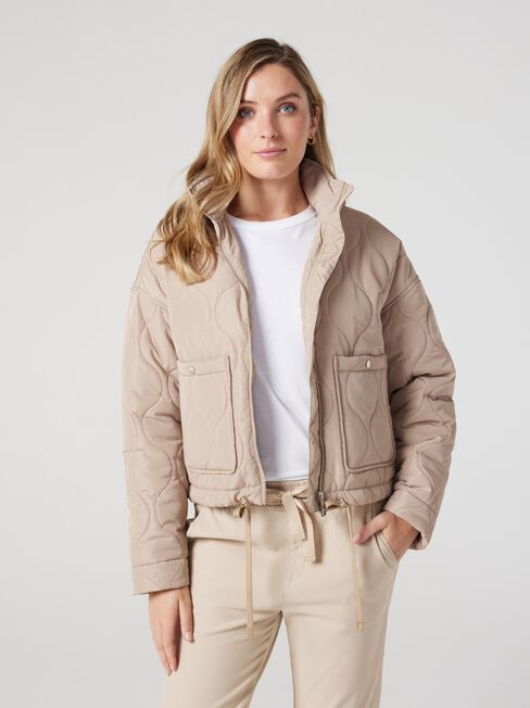 Ayla Padded Jacket, Caramel, hi-res