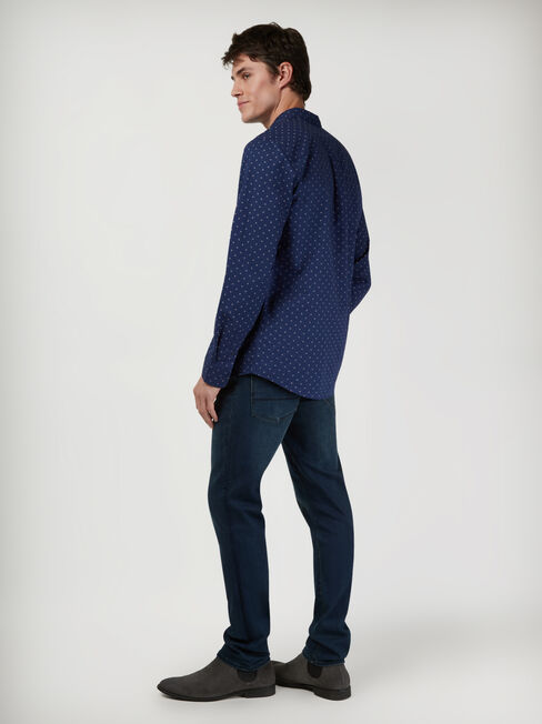 LS Lucas Print Shirt, Blue, hi-res