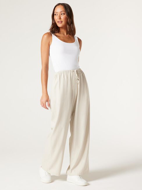 Tillie Wide Leg Pant, Stone, hi-res