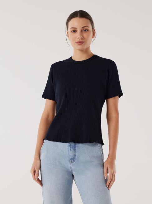 Lucy Lettuce Hem Rib Tee | Jeanswest