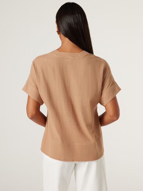 Alandra Textured Tunic, Caramel, hi-res