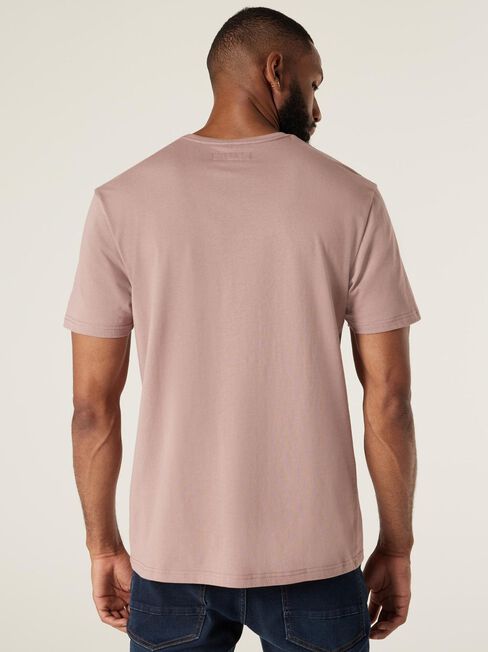 SS Hugo Printed Tee, Dusty Mauve, hi-res