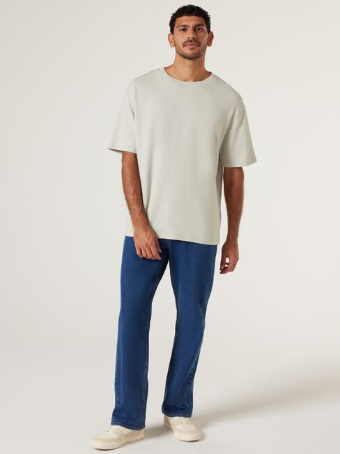 Phoenix Textured Crew Tee, Stone, hi-res
