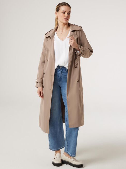 Quinn Zip Back Top, White, hi-res