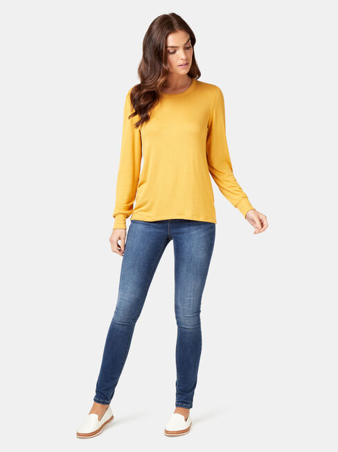 Billy Blouson Soft Touch Top, Yellow, hi-res