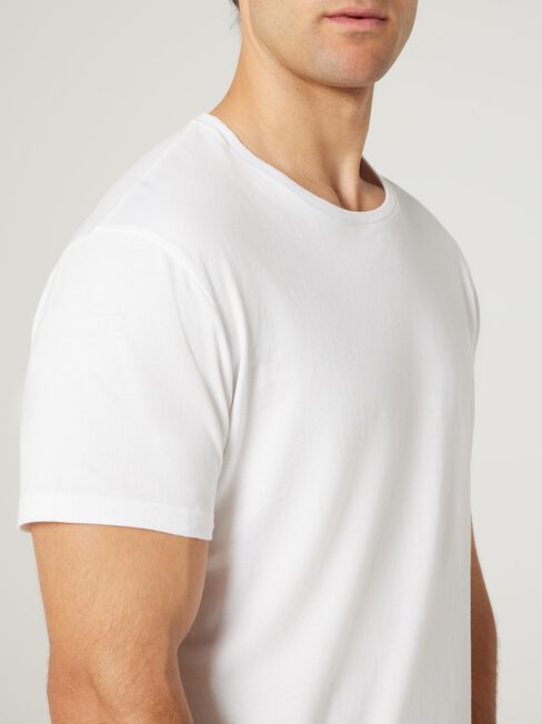 Basic Short Sleeve Tee, White, hi-res