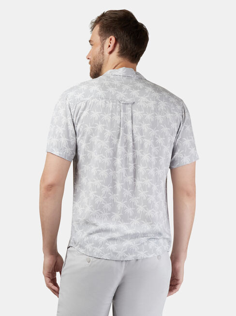 Atlas Short Sleeve Print Shirt, Grey, hi-res