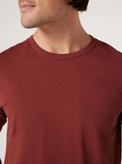 Vienna Long Sleeve Tee, Brick, hi-res
