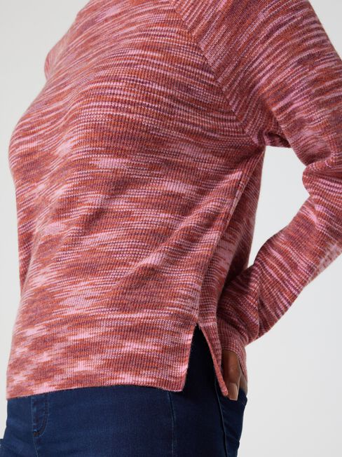 Maisy Space Dye Knit, Pink, hi-res