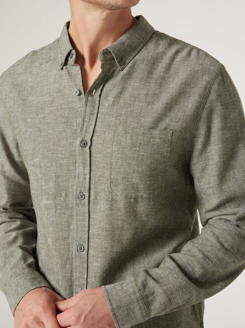 LS Brody Textured Shirt, Green, hi-res