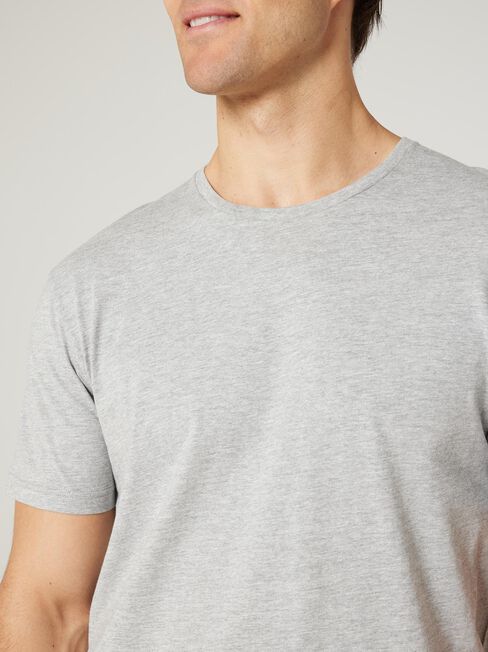 Basic Short Sleeve Tee, Grey, hi-res