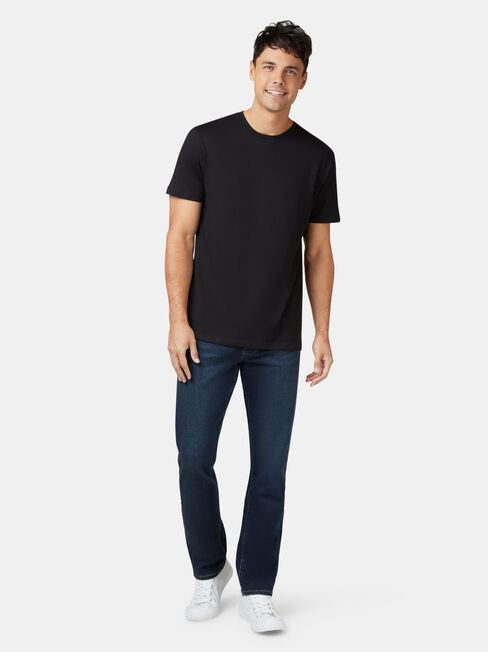 Basic Short Sleeve Tee, Black, hi-res