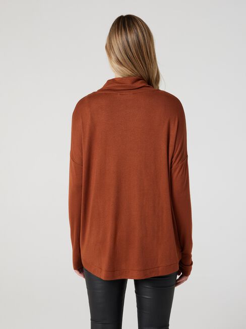 Amy Soft Touch Roll Neck, Camel, hi-res