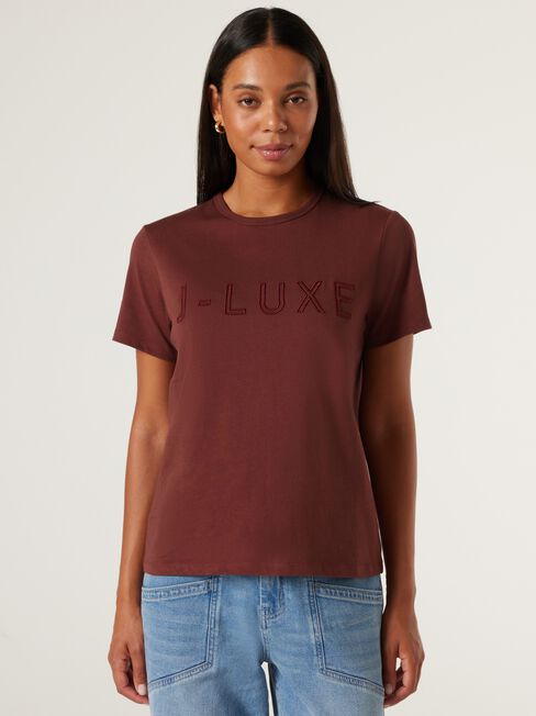 J-Luxe Tee, Brick, hi-res