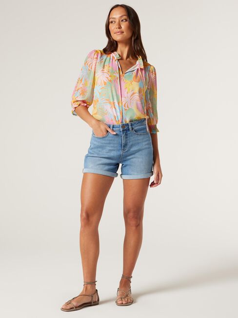 Reef Puff Slv Blouse