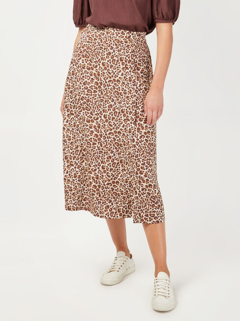 Imogen Split Skirt, Print, hi-res