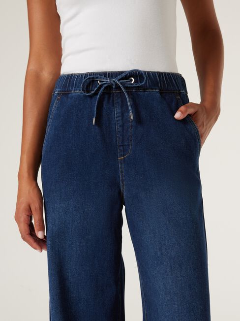 Hayley J-Luxe Split Hem Jeans, Dark Indigo, hi-res