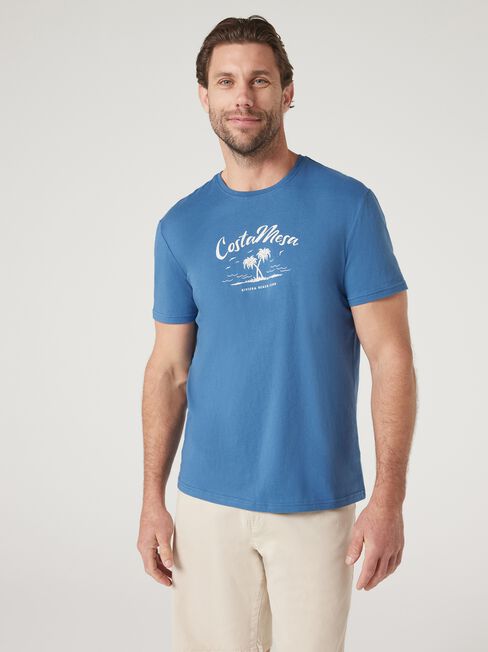 Short Sleeve Costa Mesa Print Crew Tee