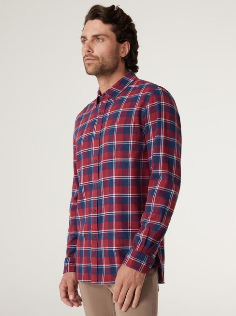 LS Waverly Brushed Shirt, red multi, hi-res